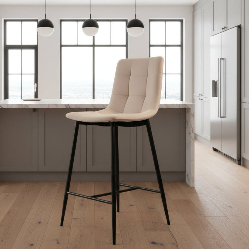 Modern Velvet Bar Chair H43 - JassourCo.