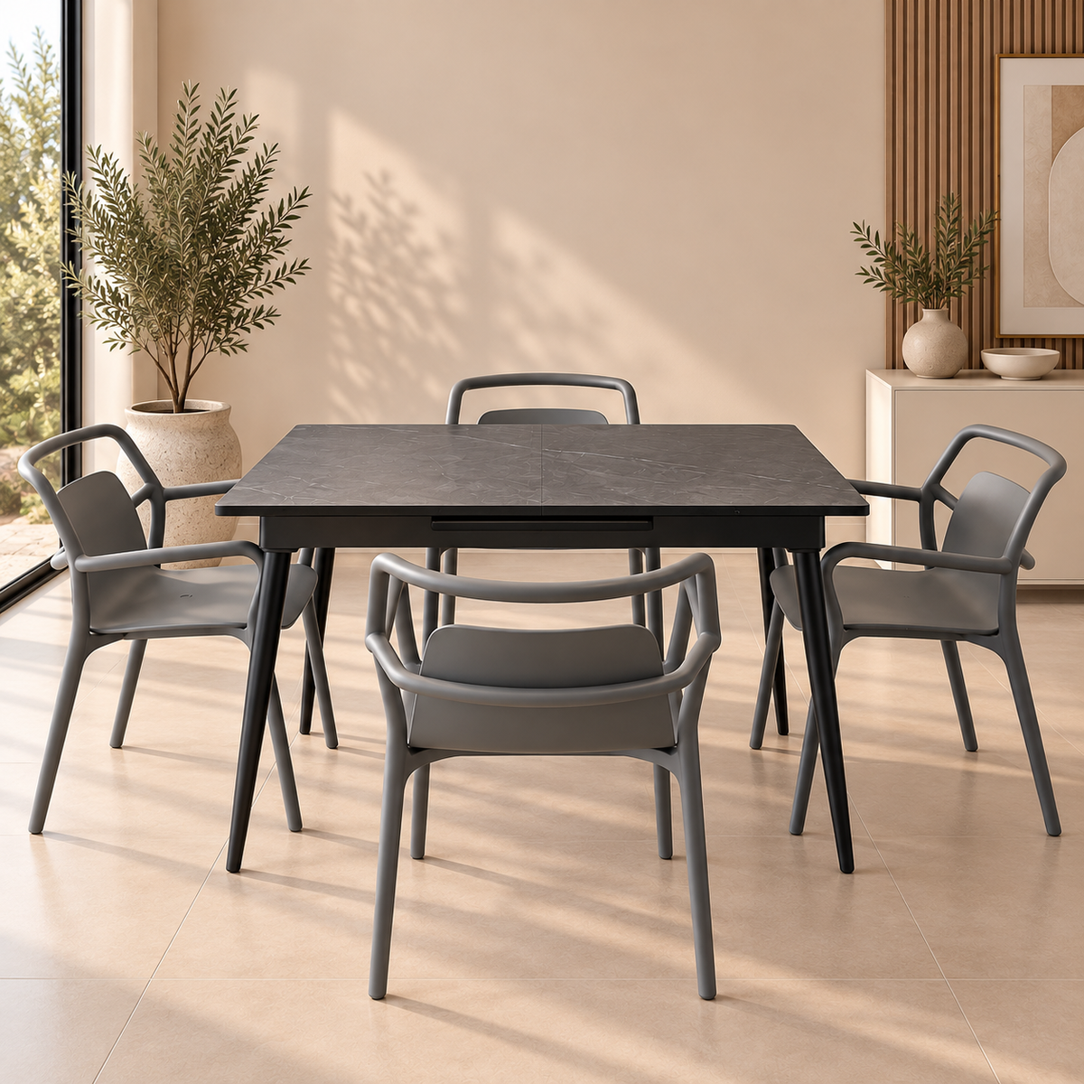 DTOG2503'' Extendable Dining Table, 120x80cm to 155x80cm