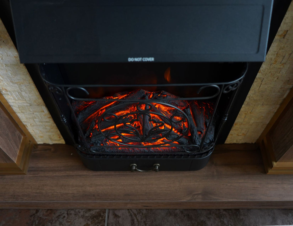 Electric fireplace with wood stand /A-3 - JassourCo.