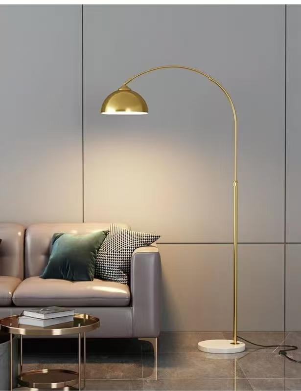 ML-2018'' Adjustable Height Floor Lamp, Gold Finish