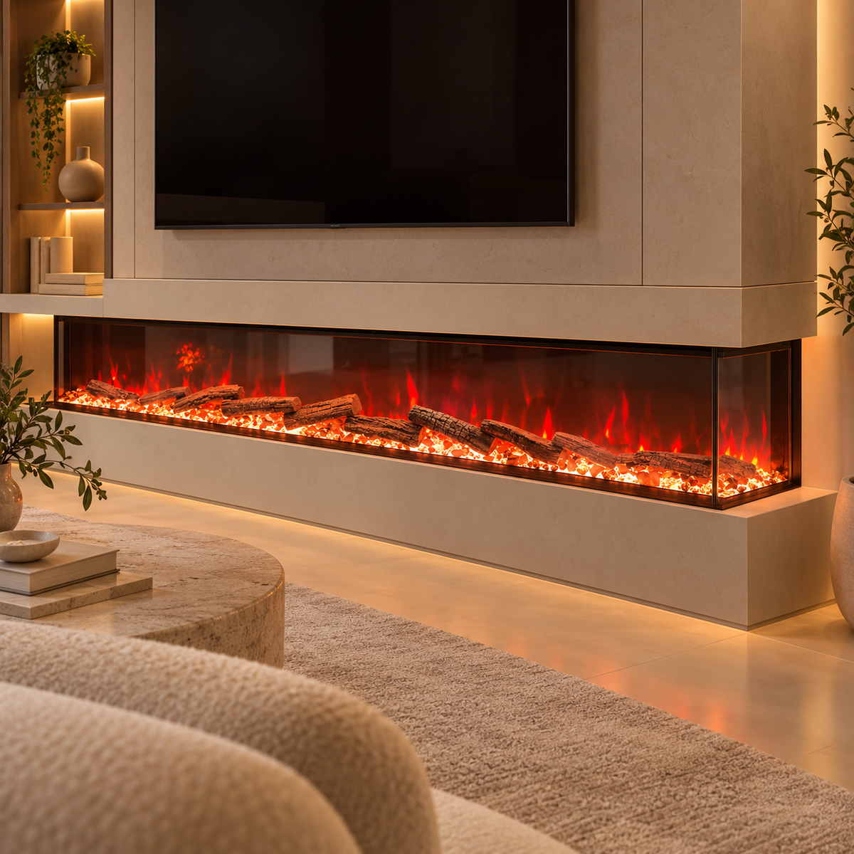 EFW-3SD100H Electric Fireplace 3sides / 251 cm