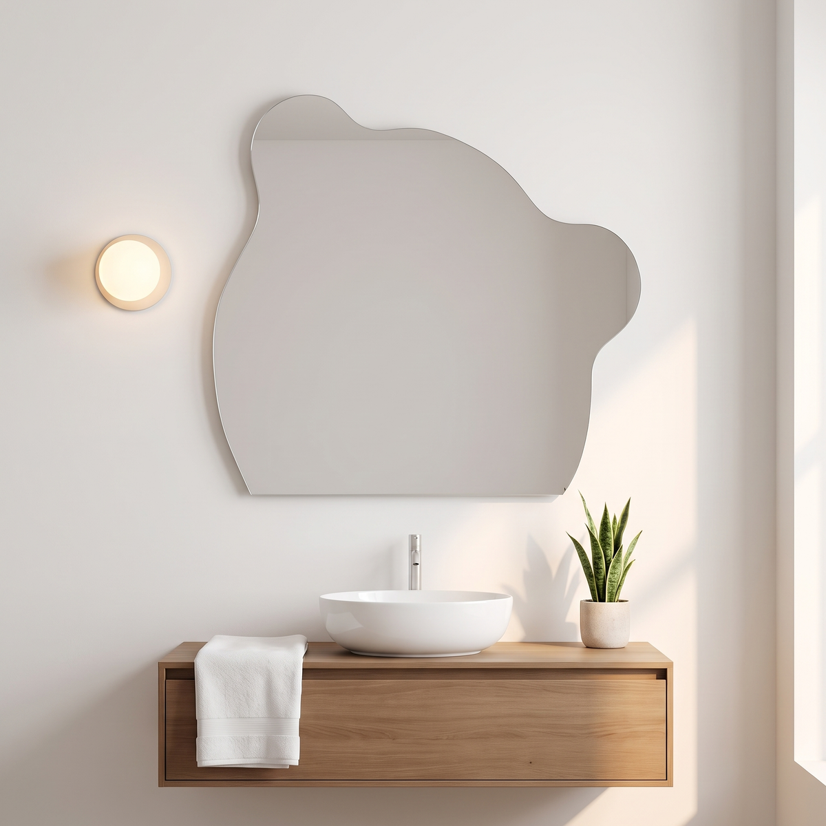 NC084'' Led Light Bear Shape Mirror, 80x90cm