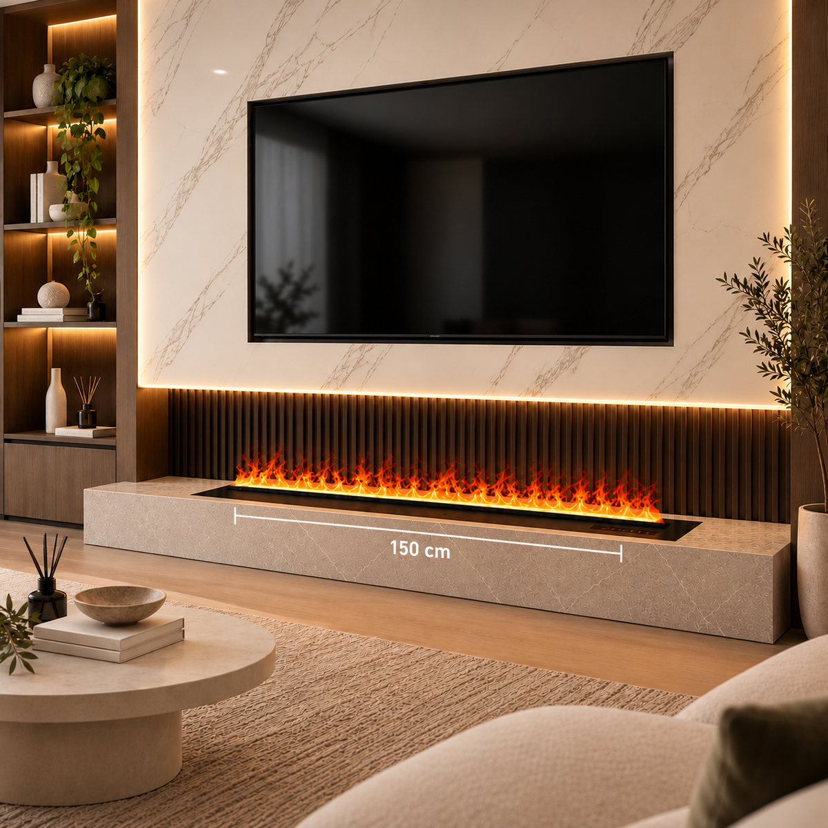 EFU-W150 Smart Water Vapor Fireplace-Built in / 150cm