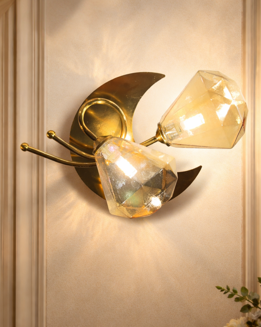 B9158-2'' 2 Lights Wall Fixture, Gold Finish - JassourCo.