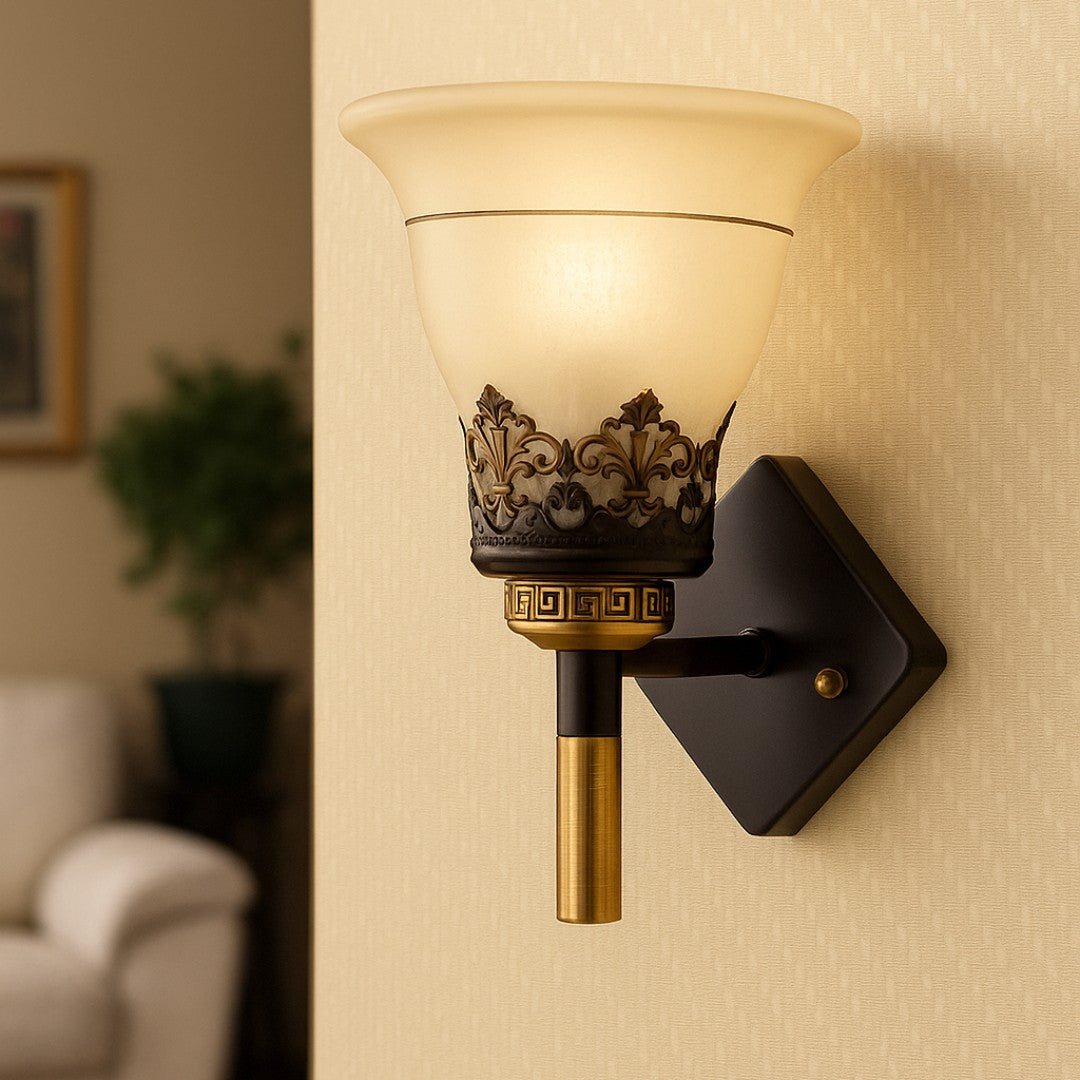 3424/1'' 1 Light Wall Fixture, Gold Finish - JassourCo.