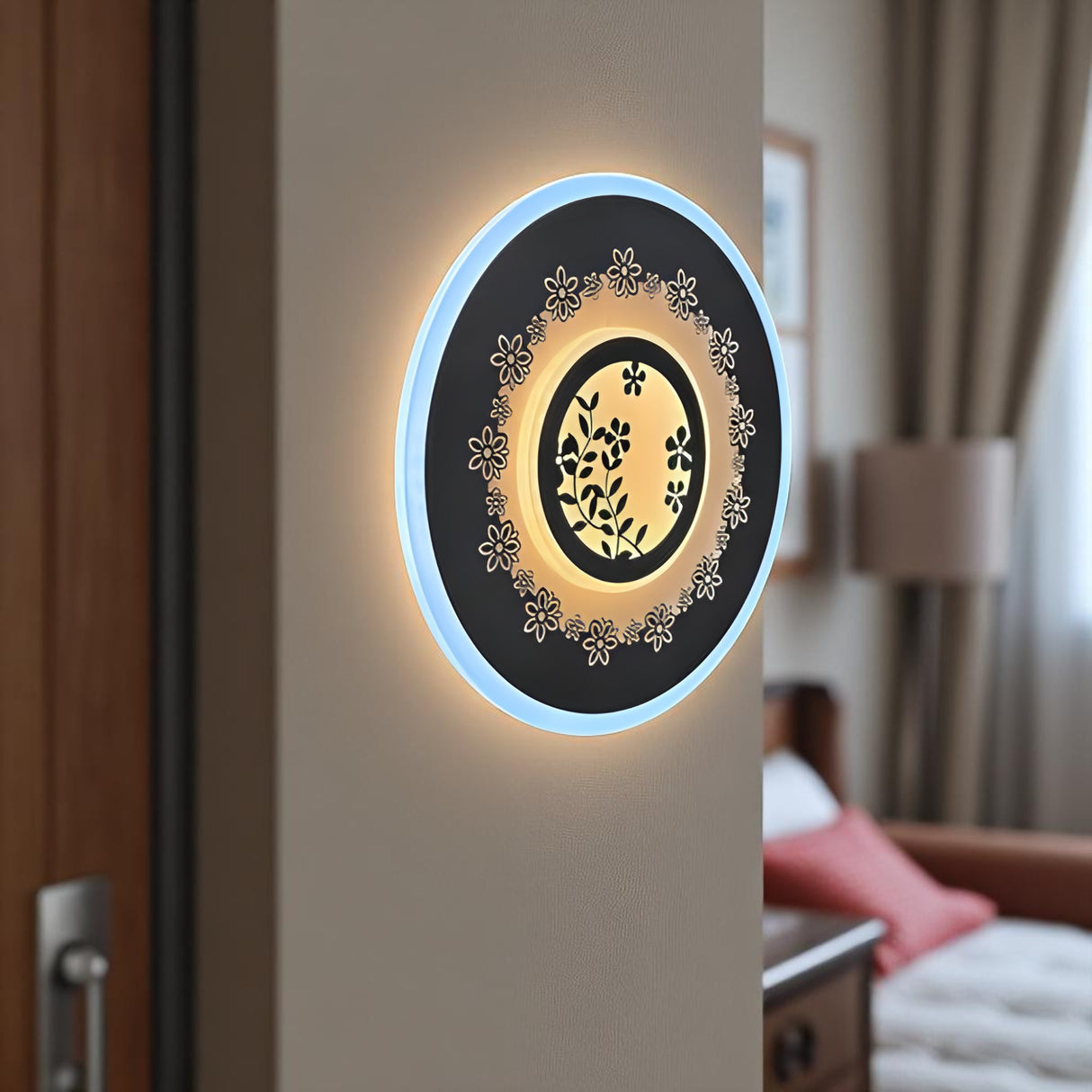 7006 Led Wall Light, White Finish - JassourCo.