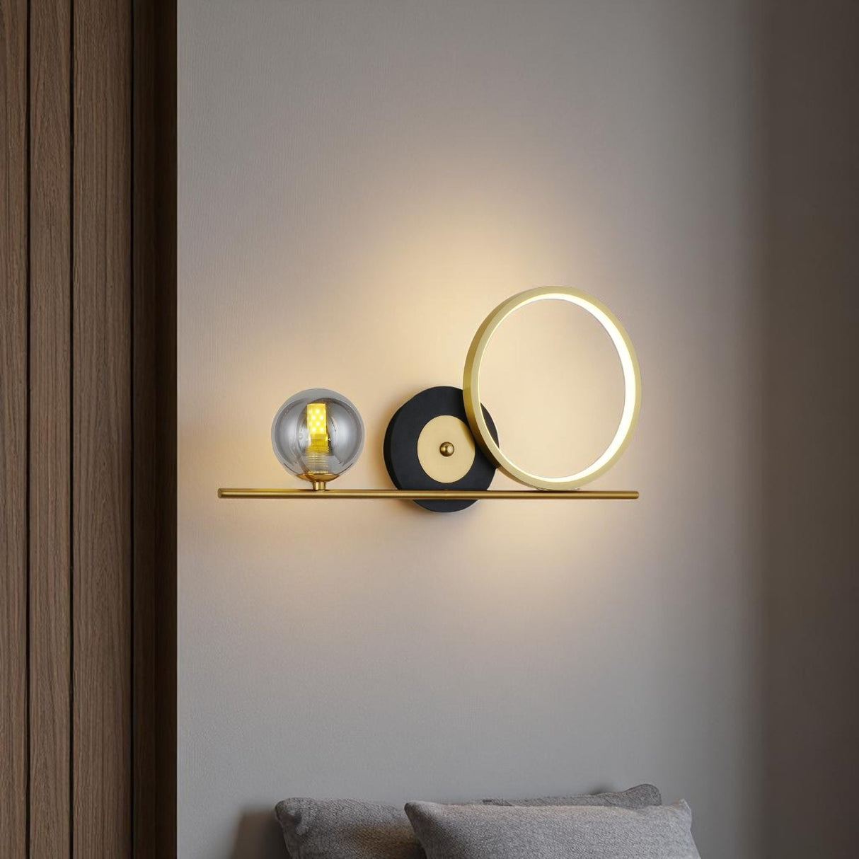 39188 Led Wall Light, Gold Finish - JassourCo.