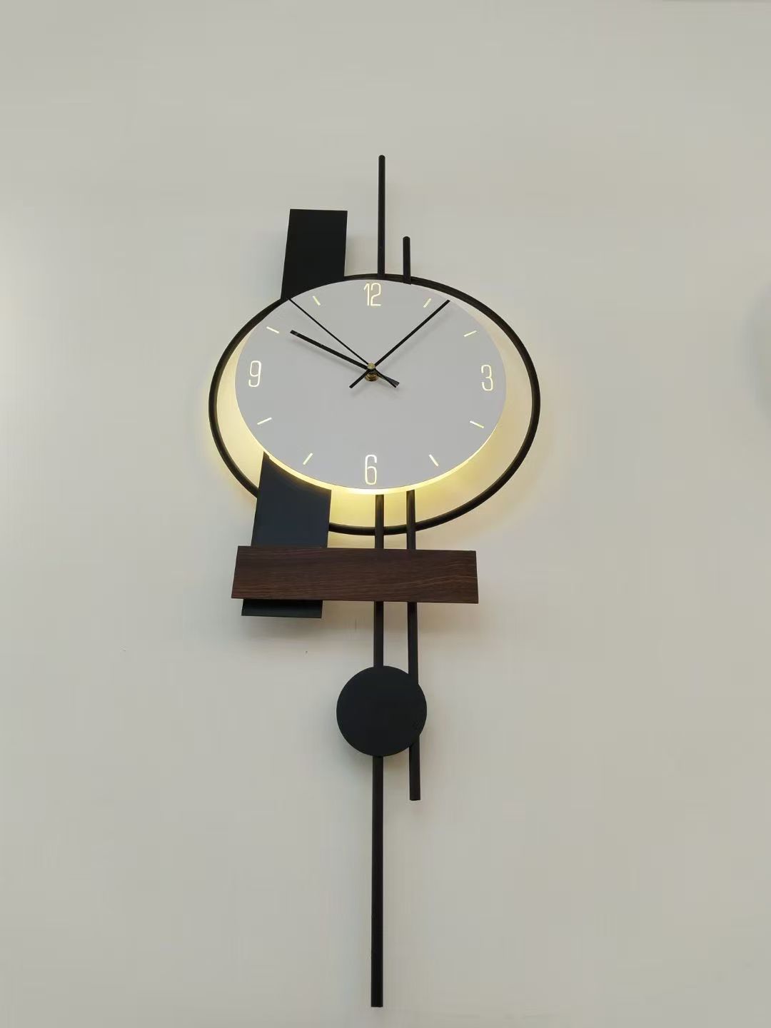 2611'' Led Light Wall clock, Black Finish