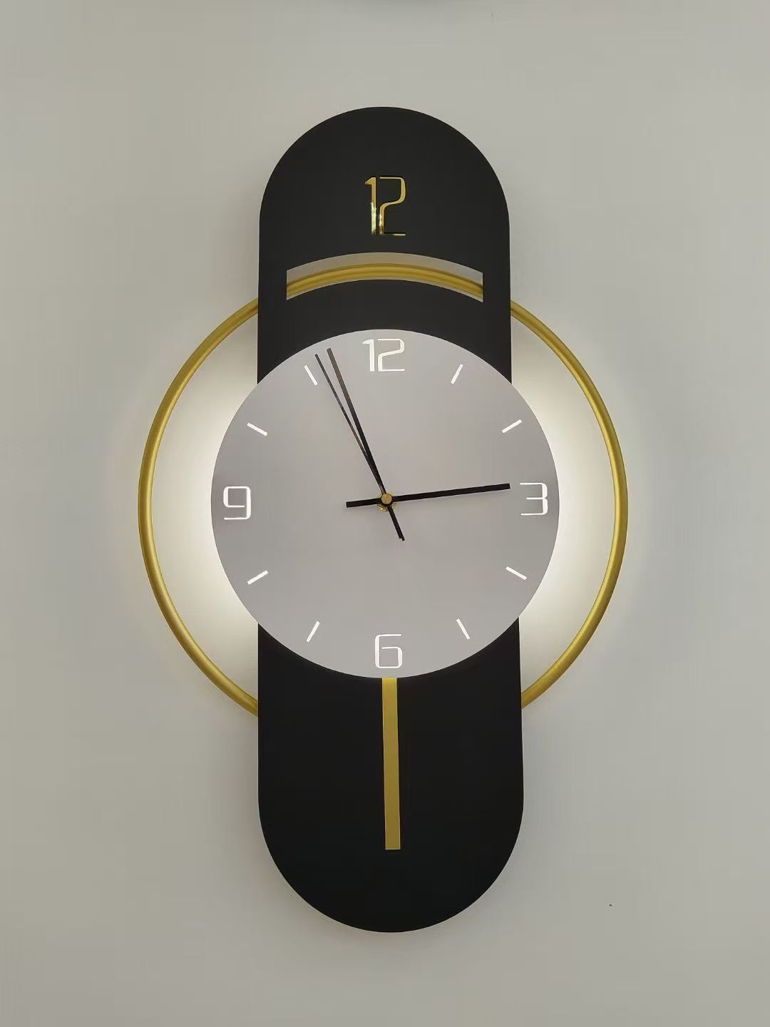 2617'' LED Wall Clock, Black Finish