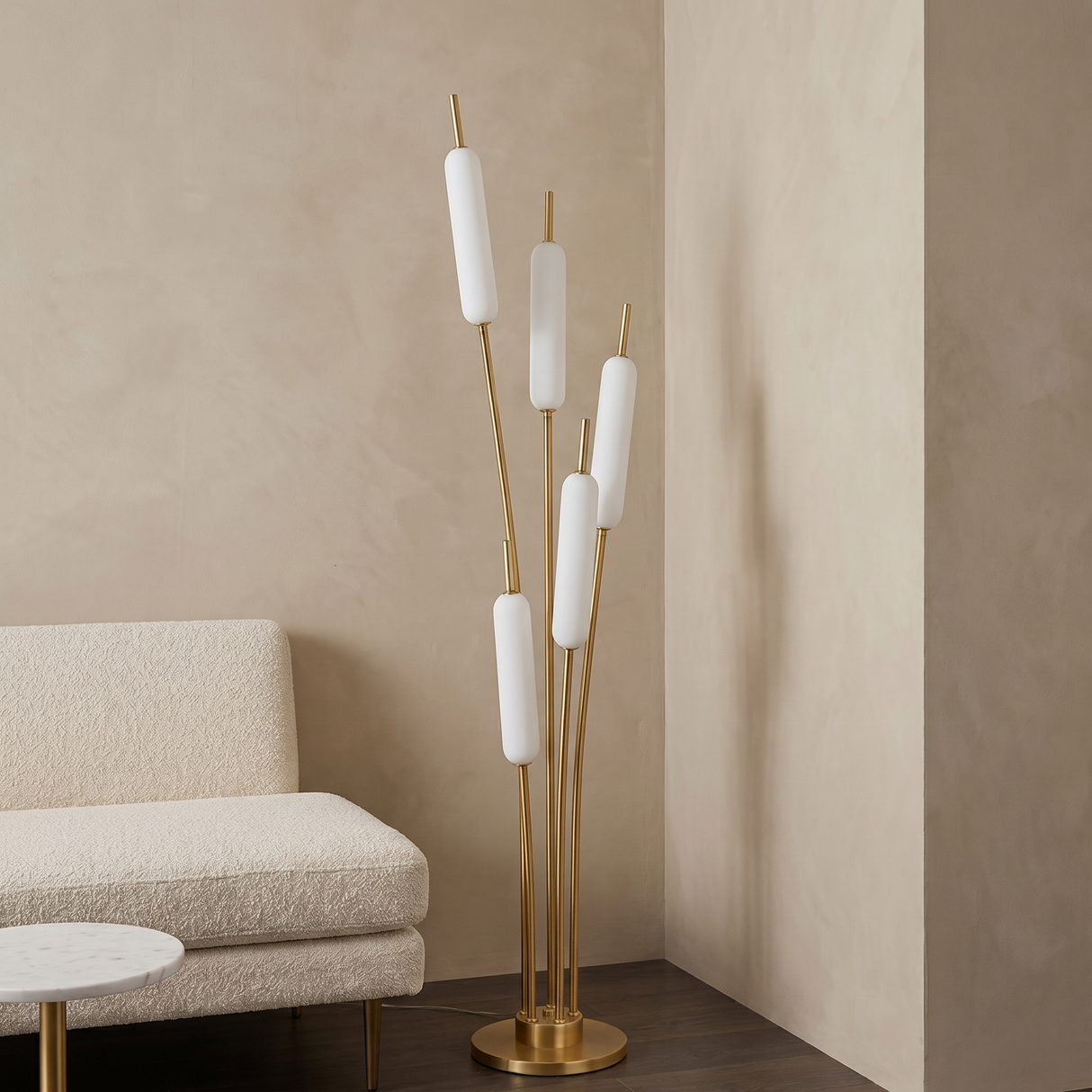 ML-5152-5'' Floor Lamp, Gold Finish, 167x30cm