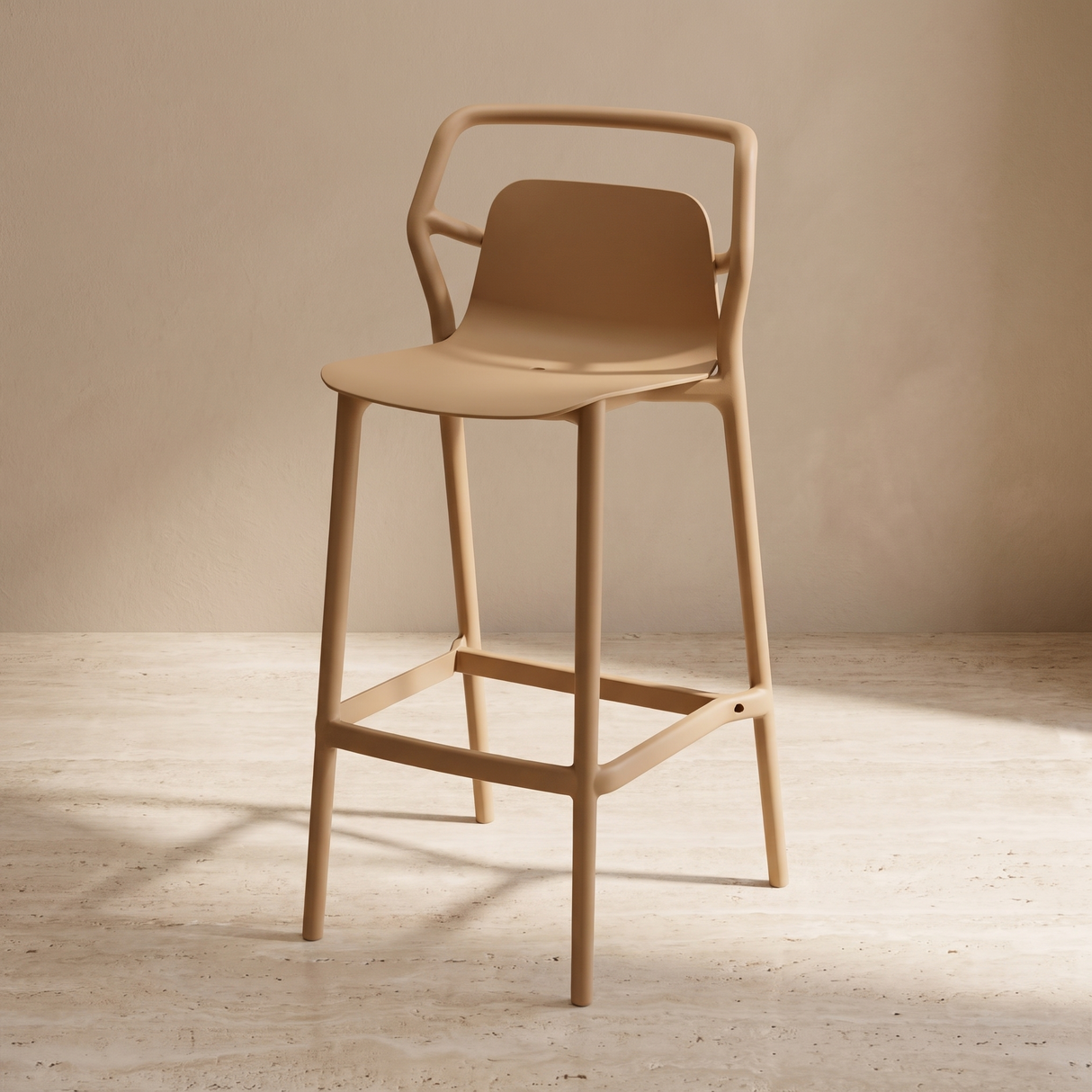 FY-810D'' AURA Bar Chair, Mocha Brown Finish