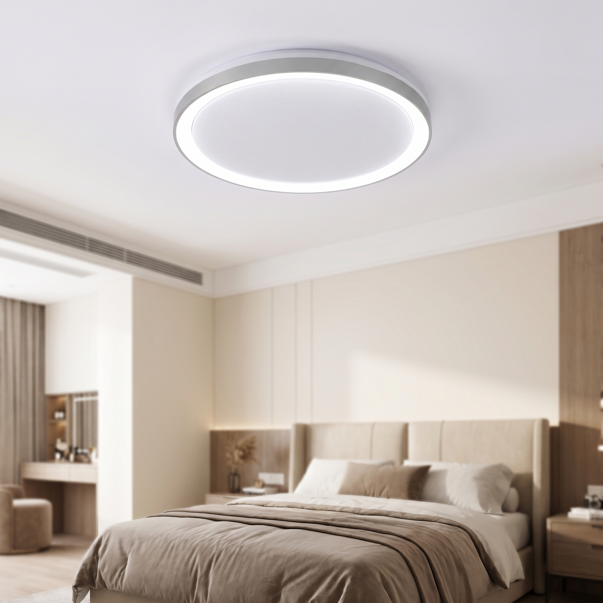 XS-730/450'' Led Ceiling Light, Silver Finish