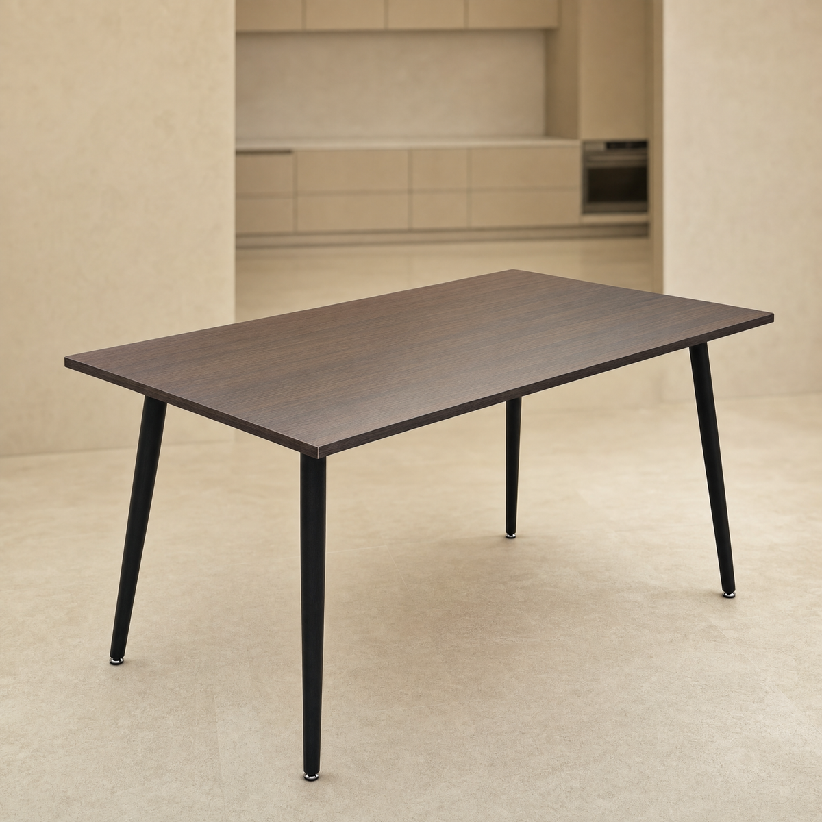 Modern Dark Wood Dining Table 120*80 cm