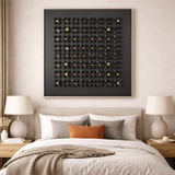 254197-8'' Handmade Canvas Painting, Black Finish (100 × 100 cm)