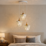 A305-3WH'' Triple Pendant Light, White Finish - JassourCo.