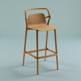 FY-810D'' AURA Bar Chair, Mocha Brown Finish