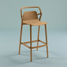 FY-810D'' AURA Bar Chair, Mocha Brown Finish