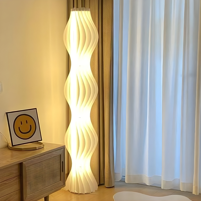 A'' Led Floor Lamp, White Finish - JassourCo.