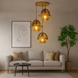 CD140-3'' Triple Pendant Light, Gold Finish - JassourCo.