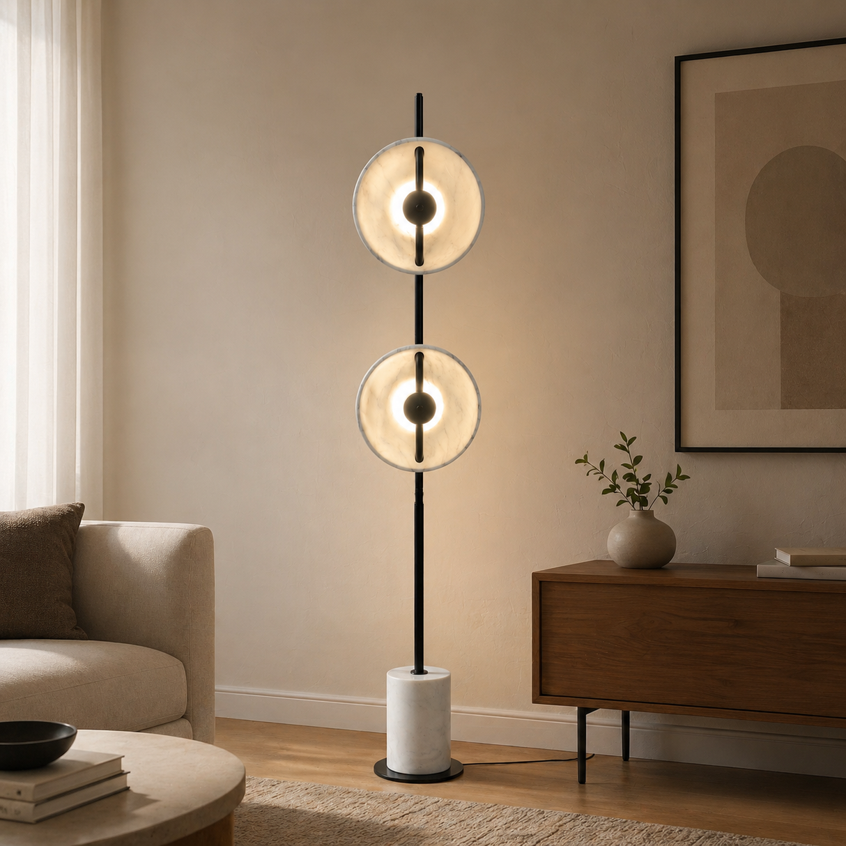 HLL40149-2'' Floor Lamp-White