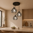 1027-3 3-Light Pendant Fixture, Black Finish - JassourCo.