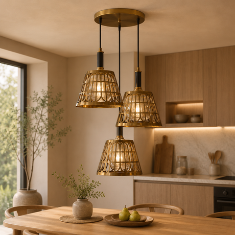 G11-3 Pendant lights, Black Finish - JassourCo.