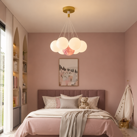 4020-7 Light Pendant Fixture, White Finish - JassourCo.