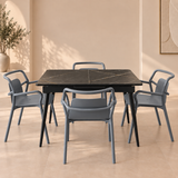DTOG2503'' Extendable Black  Dining Table, 120x80cm to 155x80cm