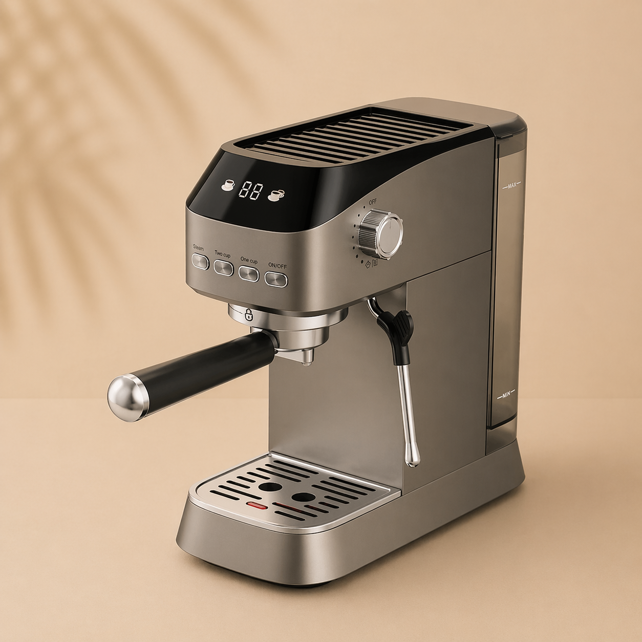 HC1103MD'' Coffee Machine, Silver Finish