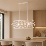 E30-4WH Light Linear Pendant Light, White Finish - JassourCo.