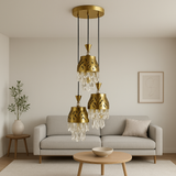 CD4162-3''3 Light Pendant Fixture, Gold Finish