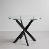 DTOG045-3'' Glass Dining Table, 90cm