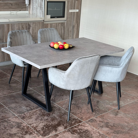 Wooden 4-Seater Dining Table Set – 160x90 cm - JassourCo.