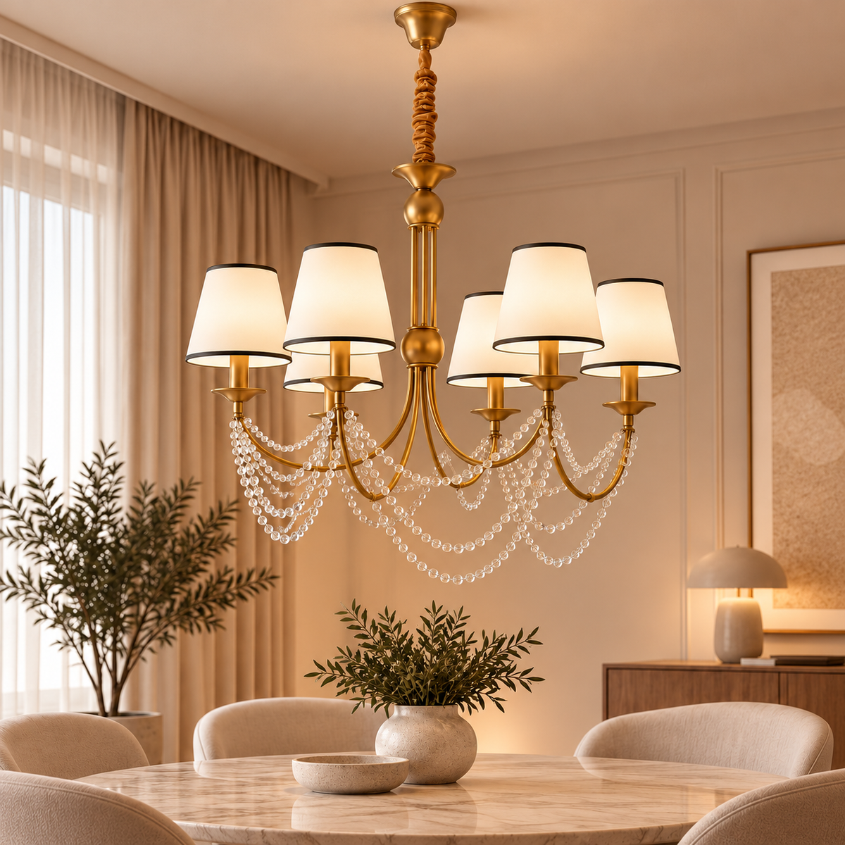 4329'' 5 Light Chandelier, Gold Finish