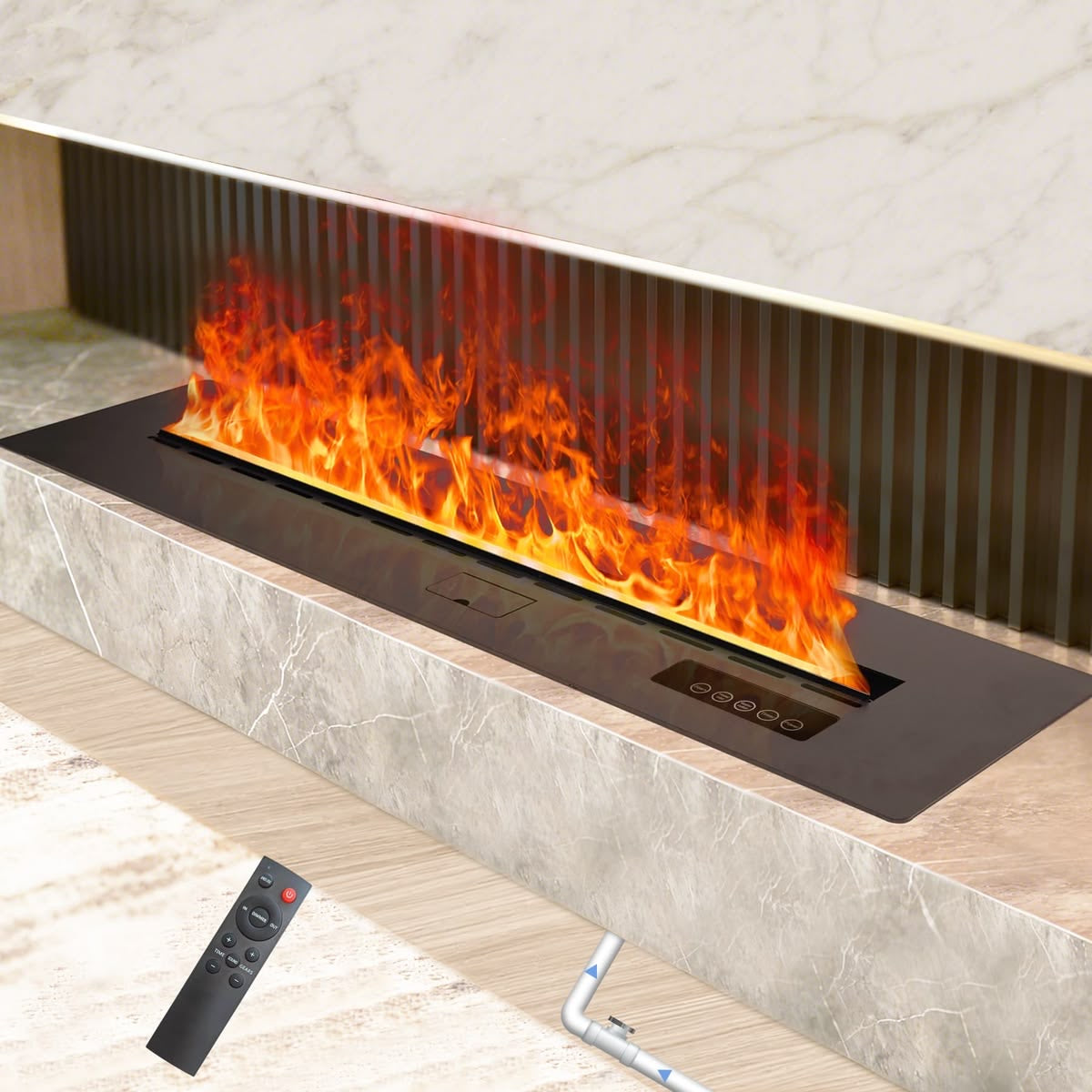 YK-305'' Smart Water Vapor Fireplace-Built in Electric Smokless Fire