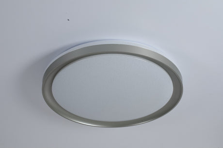 Round metallic object on a white background