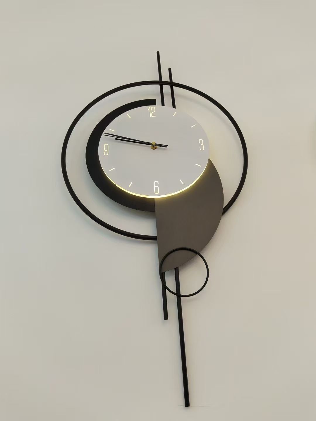 2618'' Led Light Wall clock, Black Finish