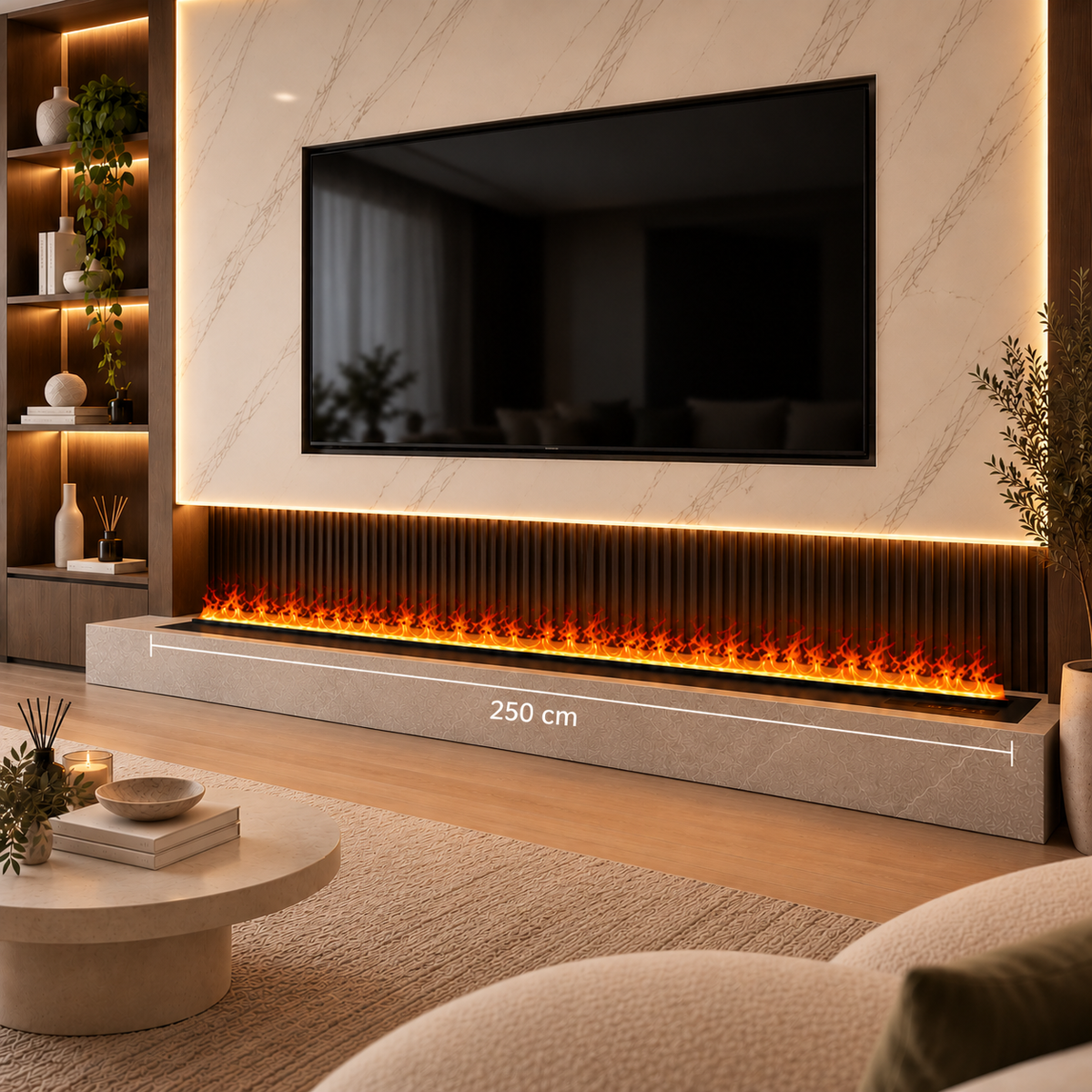 EFU-W250 Smart Water Vapor Fireplace-Built in / 250 cm