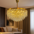 9045'' 12-Light Luxury Gold Chandelier, 60cm - JassourCo.