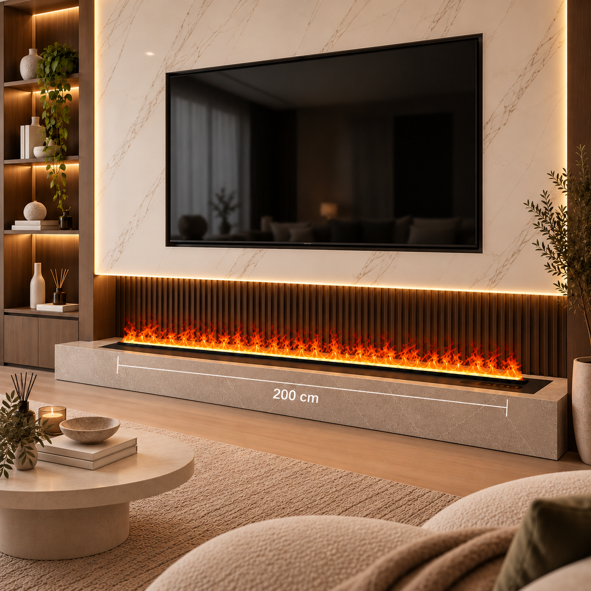 EFU-W200 Smart Water Vapor Fireplace-Built in  / 200cm