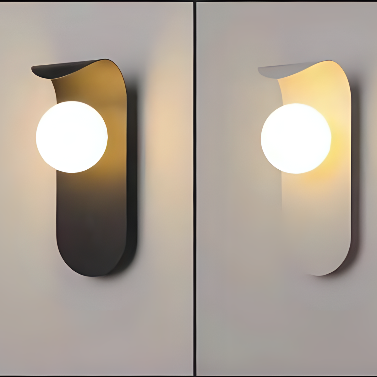 Angular Globe Wall Lamp with Bold Design and 3-Color LED Options ...