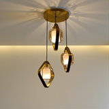 CD4153-3'' Triple Pendant Light, Gold Finish - JassourCo.