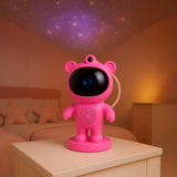 X2507'' Astronaut Galaxy Projector, Pink Finish