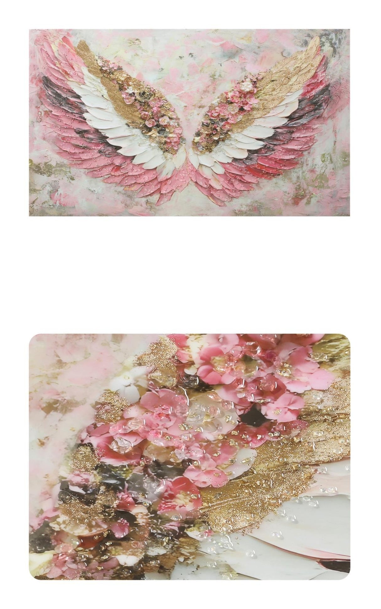 V001407XXXX0701XXX'' Jewelled Framed Art, Pink Finish (100 × 70 cm) - JassourCo.