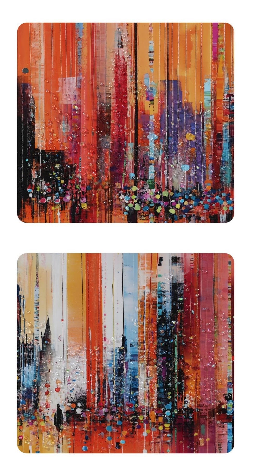 V001409FA2030582XXX'' Jewelled Framed art, Orange Finish (108 × 58 cm)