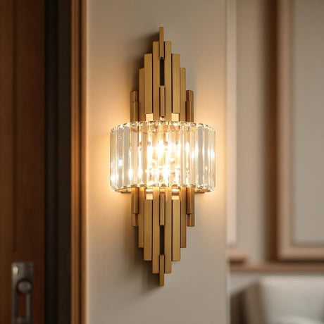 3218/2'' 2 Light Wall Fixture, Gold Finish - JassourCo.