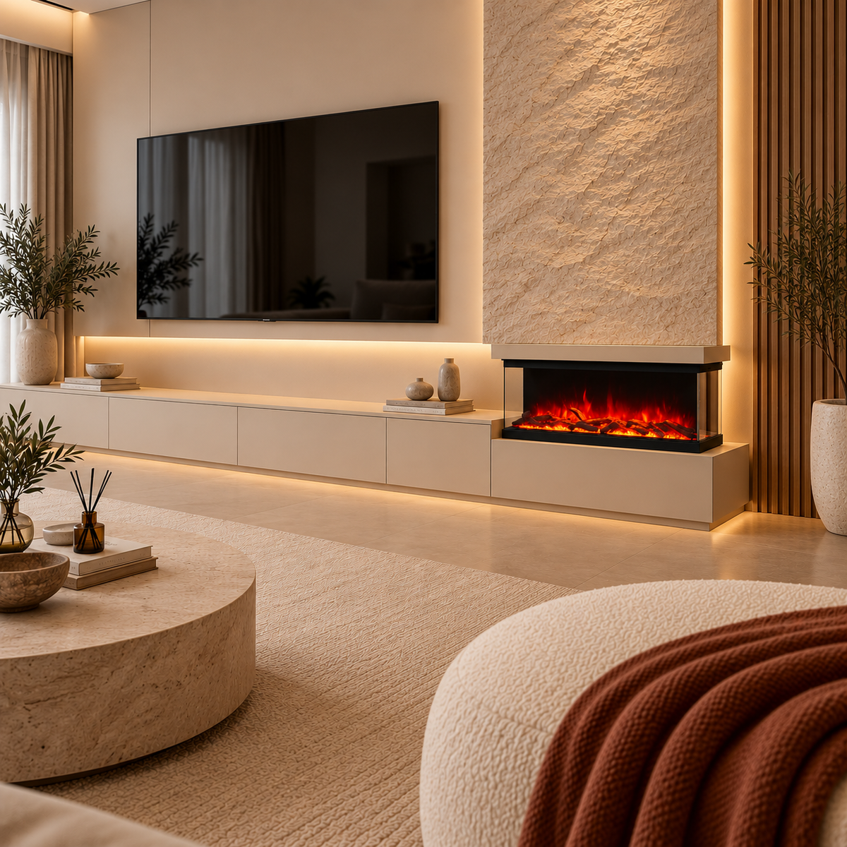 EFW-3SD33H  Electric Fireplace 3sides / 82cm