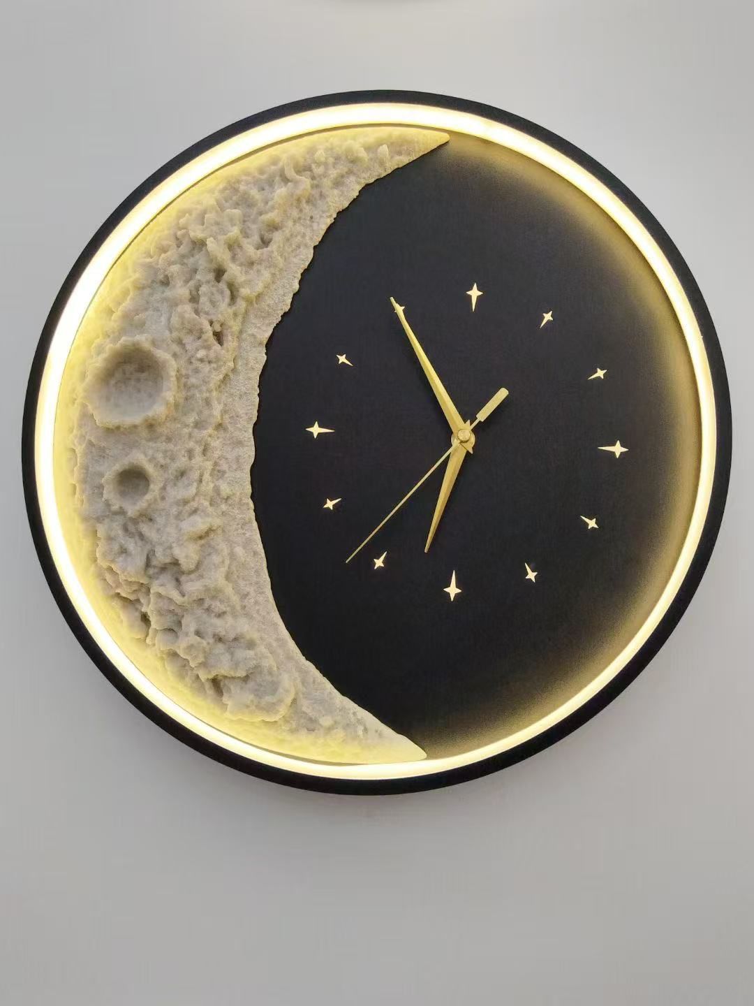 6221'' Moonlight LED Clock, Black Finish