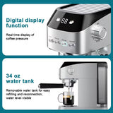 HC1103MD'' Coffee Machine, Silver Finish