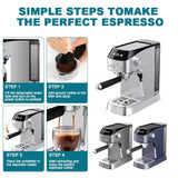 HC1103MD'' Coffee Machine, Silver Finish